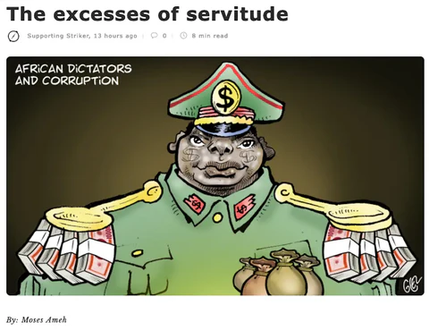 The Excess of Servitude by Moses Ameh